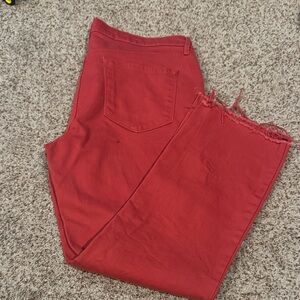 Old Navy Women's Red Ankle Jeans